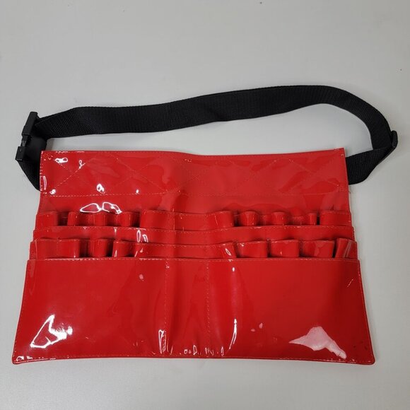 Red Patent Stylist Tool Belt Apron | Adjustable Waist | 10x15 - Picture 1 of 7